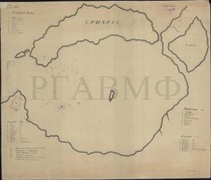 1828 г. Схематическая карта Наваринской бухты и расположение флотов и укреплений. Рукописная, на англ.яз. РГАВМФ. Ф. 1331. Оп. 1. Д. 79