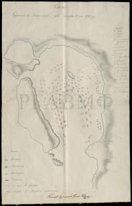 9 декабря 1827 год. План сражения в Наваринской бухте 8 октября 1827 г. за подписью контр-адмирала графа Гейдена. РГАВМФ. Ф. 170. Оп. 1. Д. 115. Л. 15. Подлинник