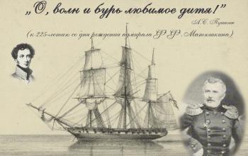 Открыта Интернет-выставка, посвященная 225-летию адмирала Ф.Ф. Матюшкина